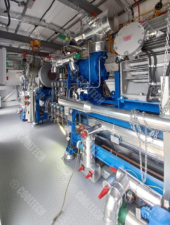 Two explosion proof ammonia compressor units based on Howden screw