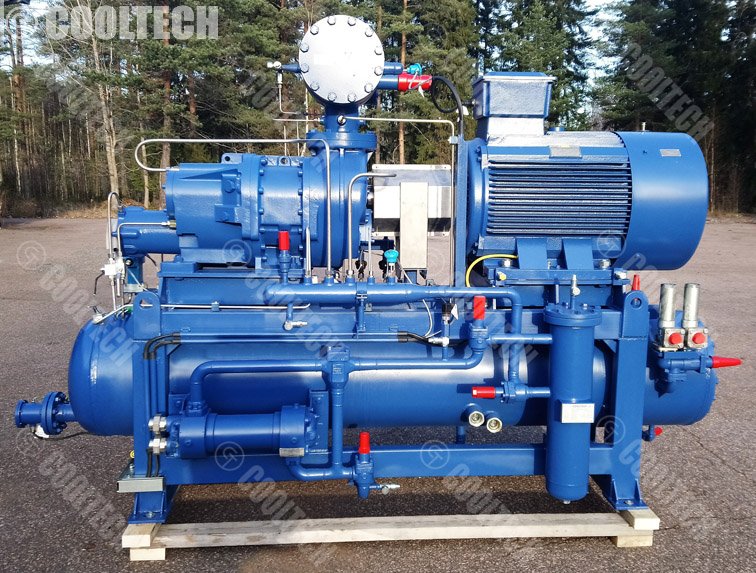 Ammonia compressor unit with cooling capacity 175 kW