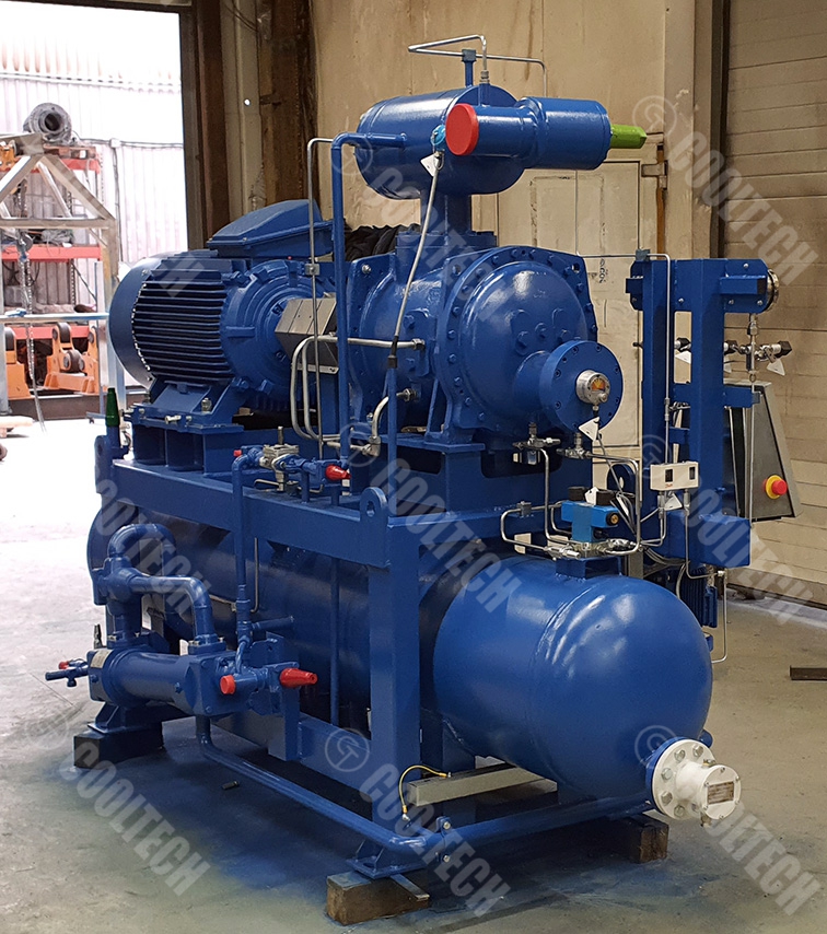 Ammonia compressor unit with cooling capacity 400 kW